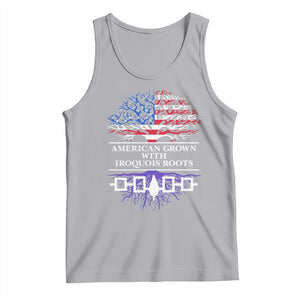 American Grown With Iroquois Roots Tank Top Tree USA Flag TS11 Athletic Heather Print Your Wear