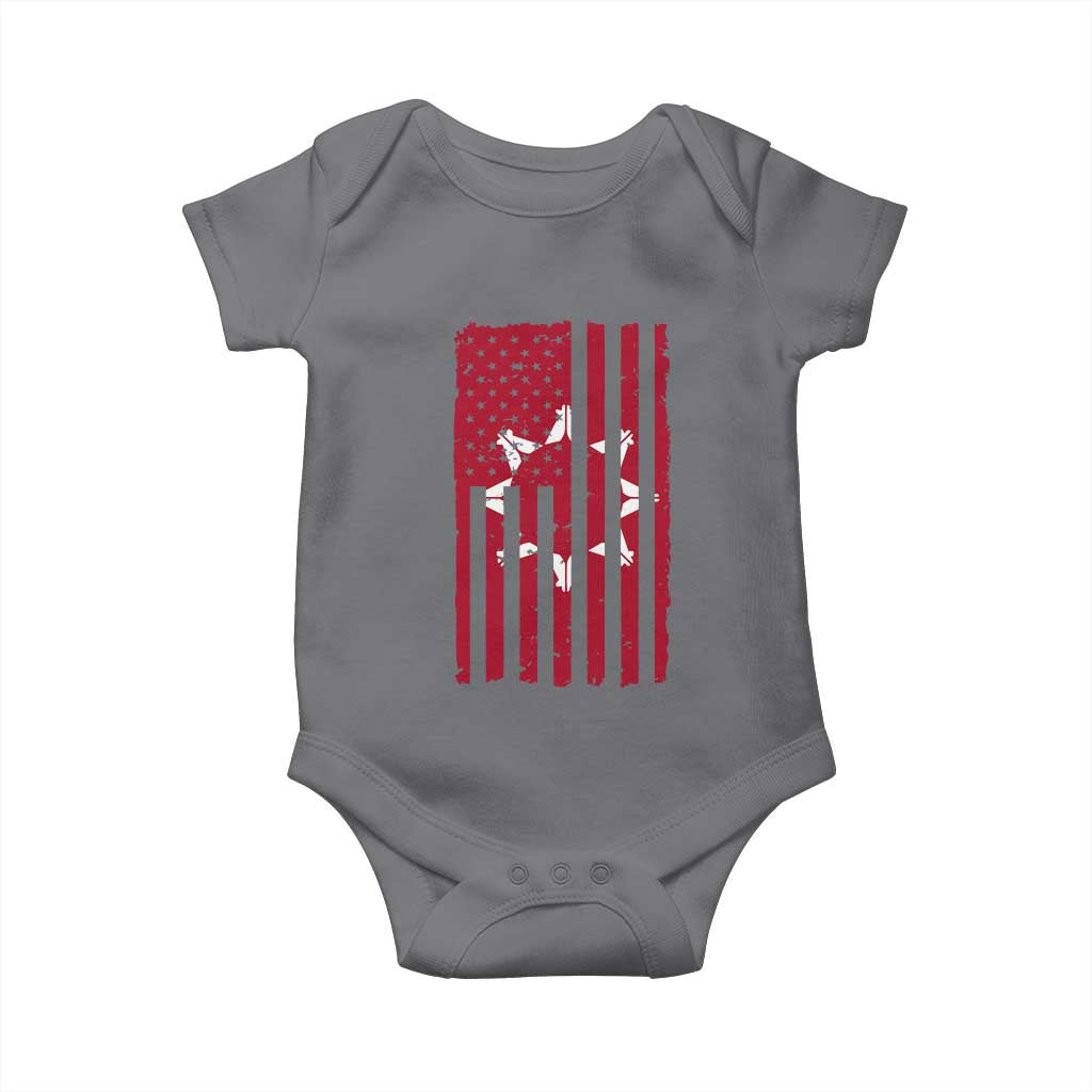 Oglala Lakota Sioux USA Flag Native American Baby Onesie TS11 Charcoal Print Your Wear