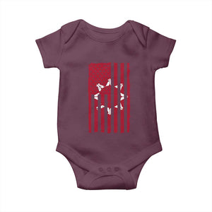 Oglala Lakota Sioux USA Flag Native American Baby Onesie TS11 Maroon Print Your Wear