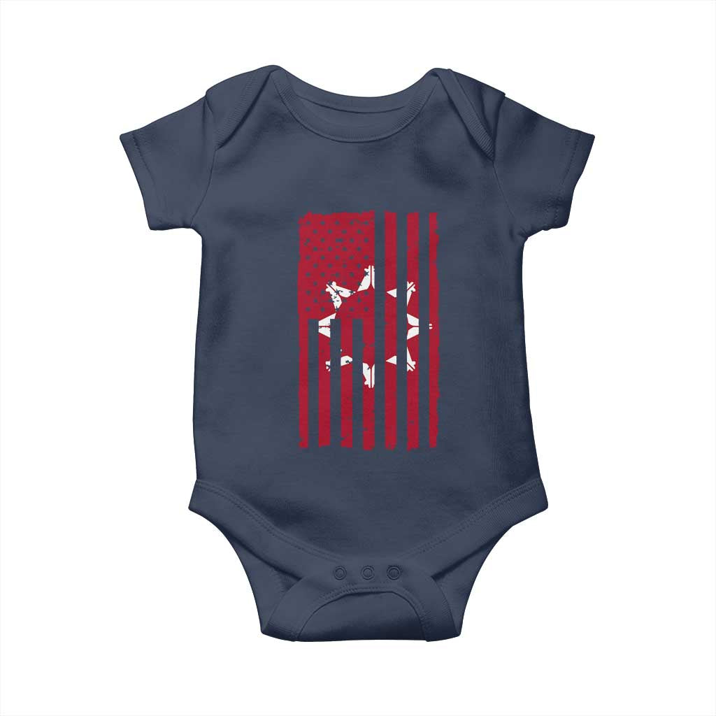 Oglala Lakota Sioux USA Flag Native American Baby Onesie TS11 Navy Print Your Wear