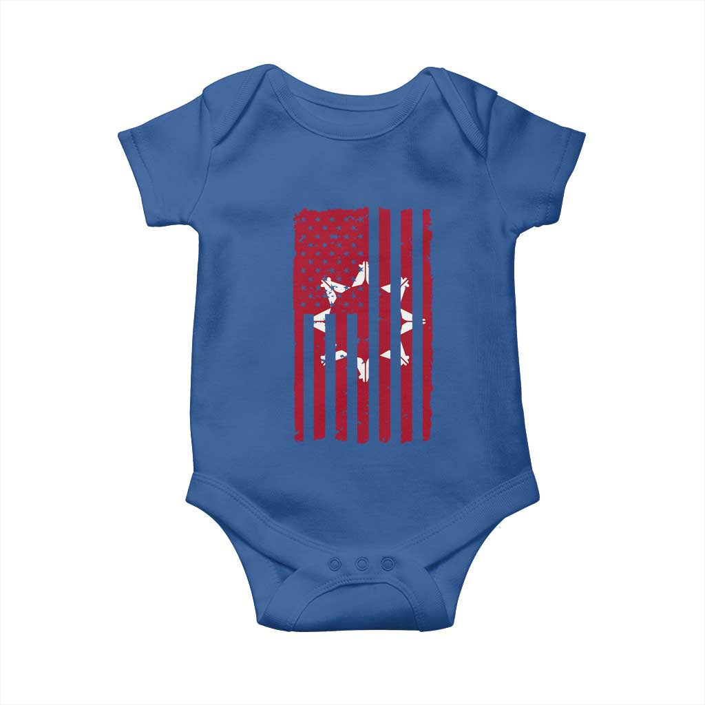 Oglala Lakota Sioux USA Flag Native American Baby Onesie TS11 Royal Blue Print Your Wear