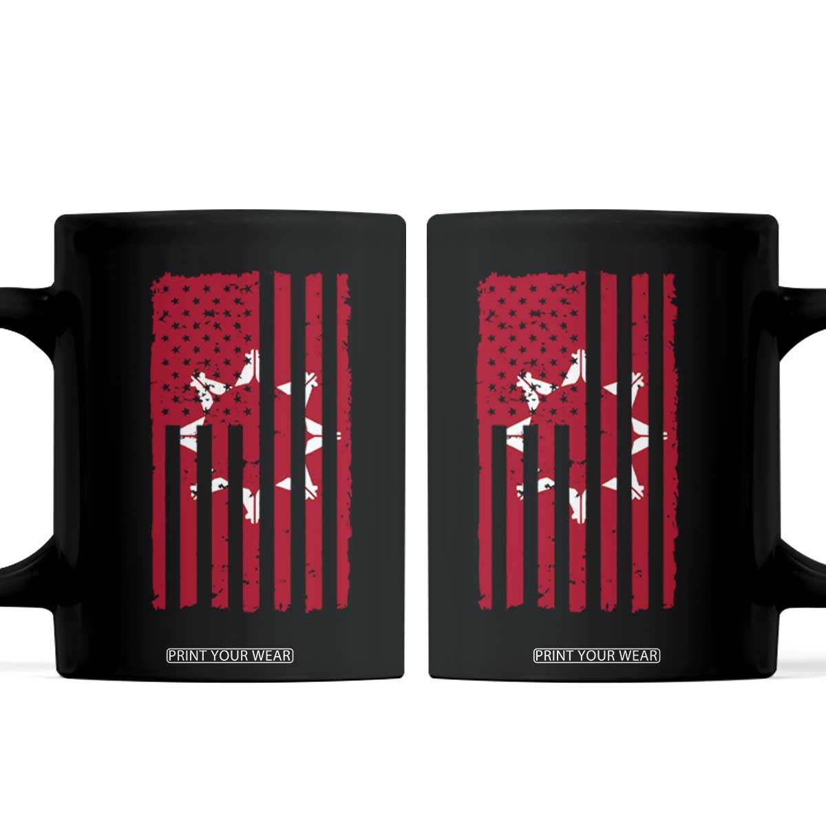 Oglala Lakota Sioux USA Flag Native American Coffee Mug TS11 Black Print Your Wear