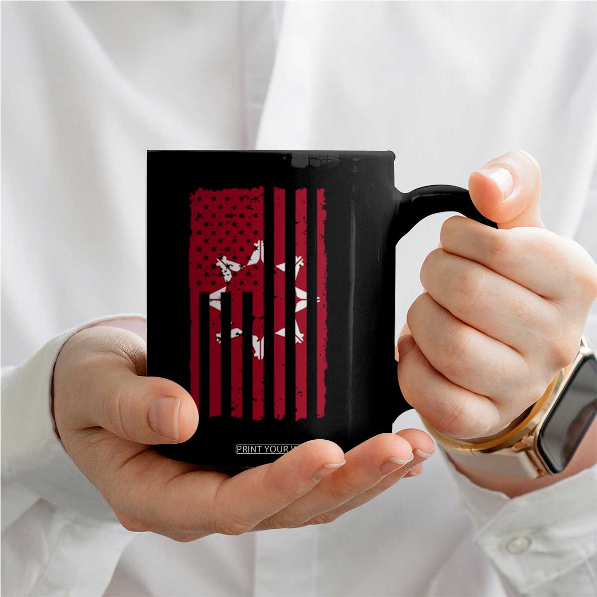 Oglala Lakota Sioux USA Flag Native American Coffee Mug TS11 Print Your Wear