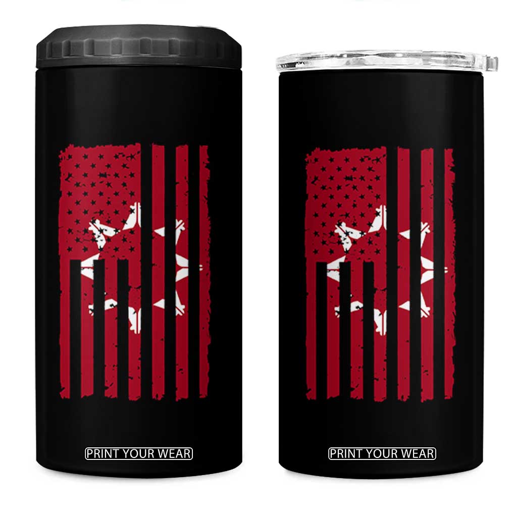 Oglala Lakota Sioux USA Flag Native American 4 in 1 Can Cooler Tumbler TS11 One Size: 16 oz Black Print Your Wear