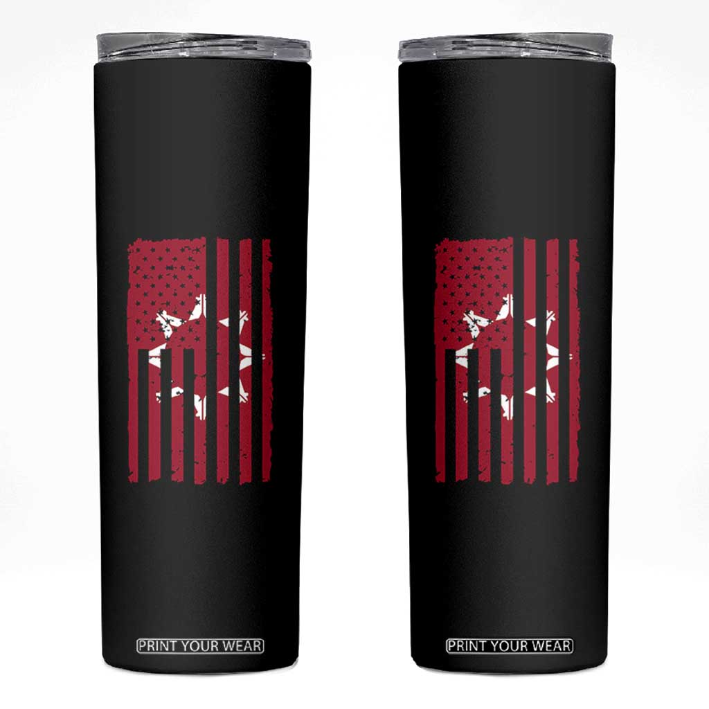Oglala Lakota Sioux USA Flag Native American Skinny Tumbler TS11 Black Print Your Wear