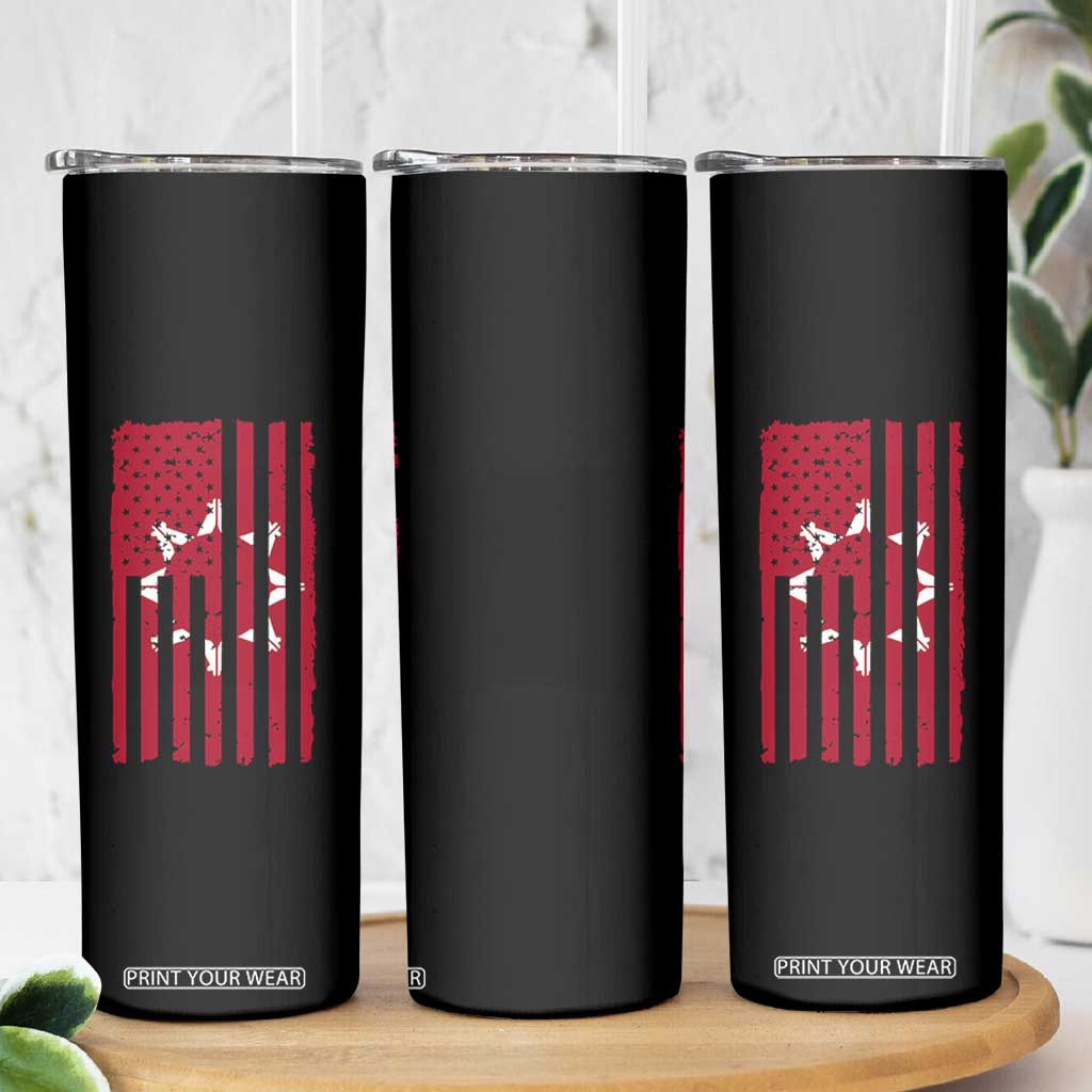 Oglala Lakota Sioux USA Flag Native American Skinny Tumbler TS11 Print Your Wear