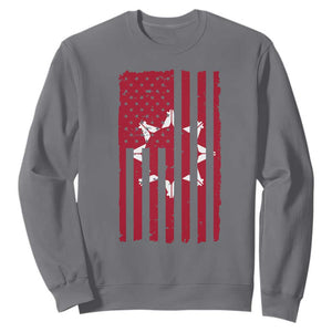 Oglala Lakota Sioux USA Flag Native American Sweatshirt TS11 Charcoal Print Your Wear
