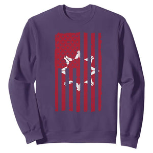 Oglala Lakota Sioux USA Flag Native American Sweatshirt TS11 Purple Print Your Wear