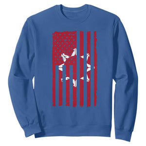 Oglala Lakota Sioux USA Flag Native American Sweatshirt TS11 Royal Blue Print Your Wear