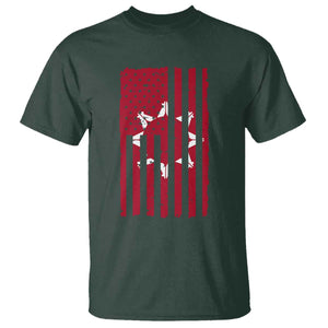 Oglala Lakota Sioux USA Flag Native American T Shirt TS11 Dark Forest Green Print Your Wear