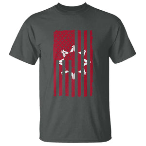 Oglala Lakota Sioux USA Flag Native American T Shirt TS11 Dark Heather Print Your Wear