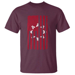 Oglala Lakota Sioux USA Flag Native American T Shirt TS11 Maroon Print Your Wear