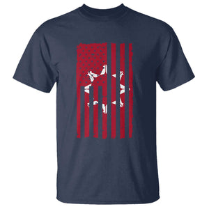 Oglala Lakota Sioux USA Flag Native American T Shirt TS11 Navy Print Your Wear