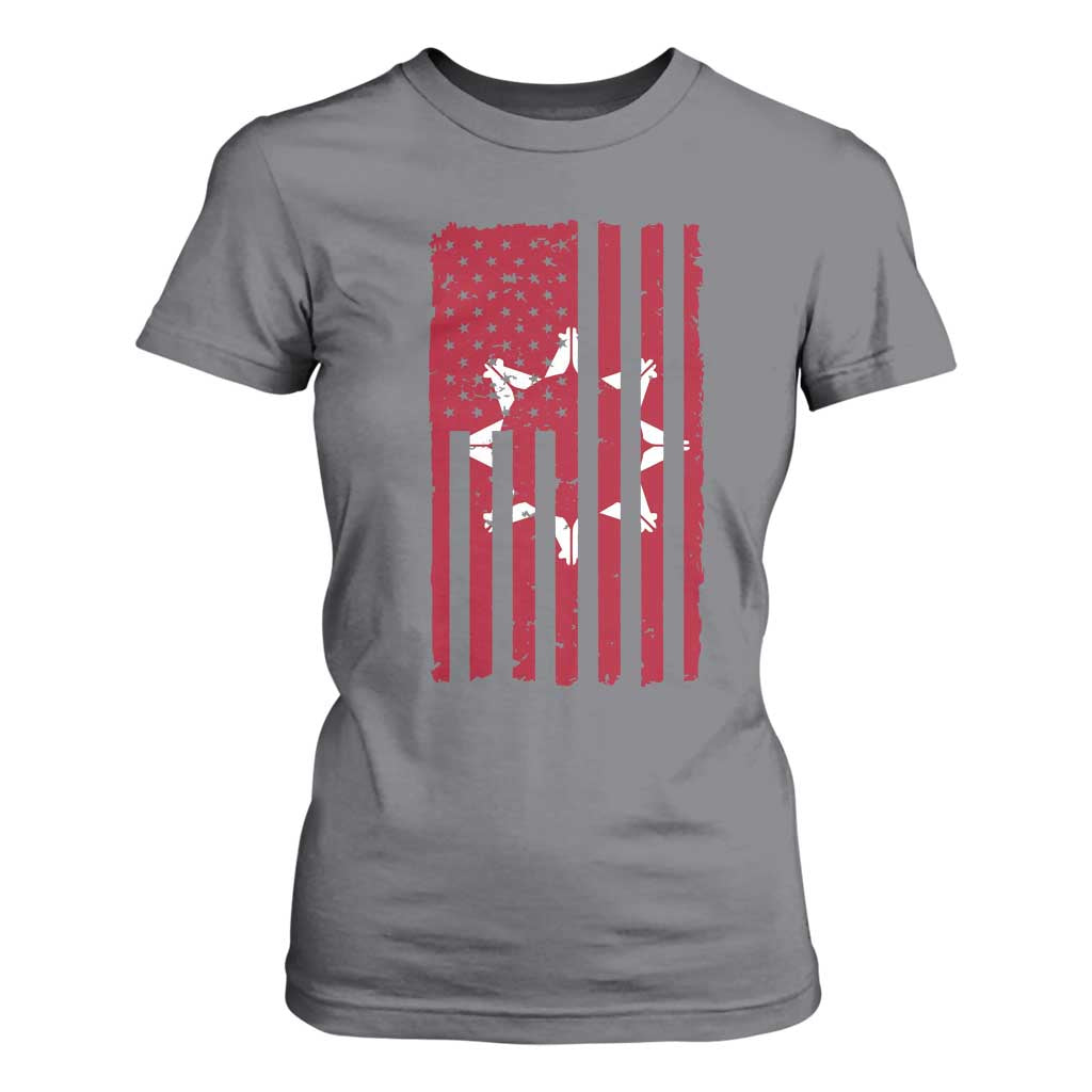 Oglala Lakota Sioux USA Flag Native American T Shirt For Women TS11 Charcoal Print Your Wear