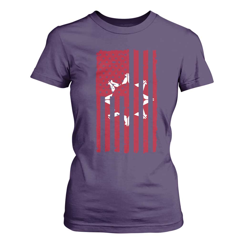 Oglala Lakota Sioux USA Flag Native American T Shirt For Women TS11 Purple Print Your Wear