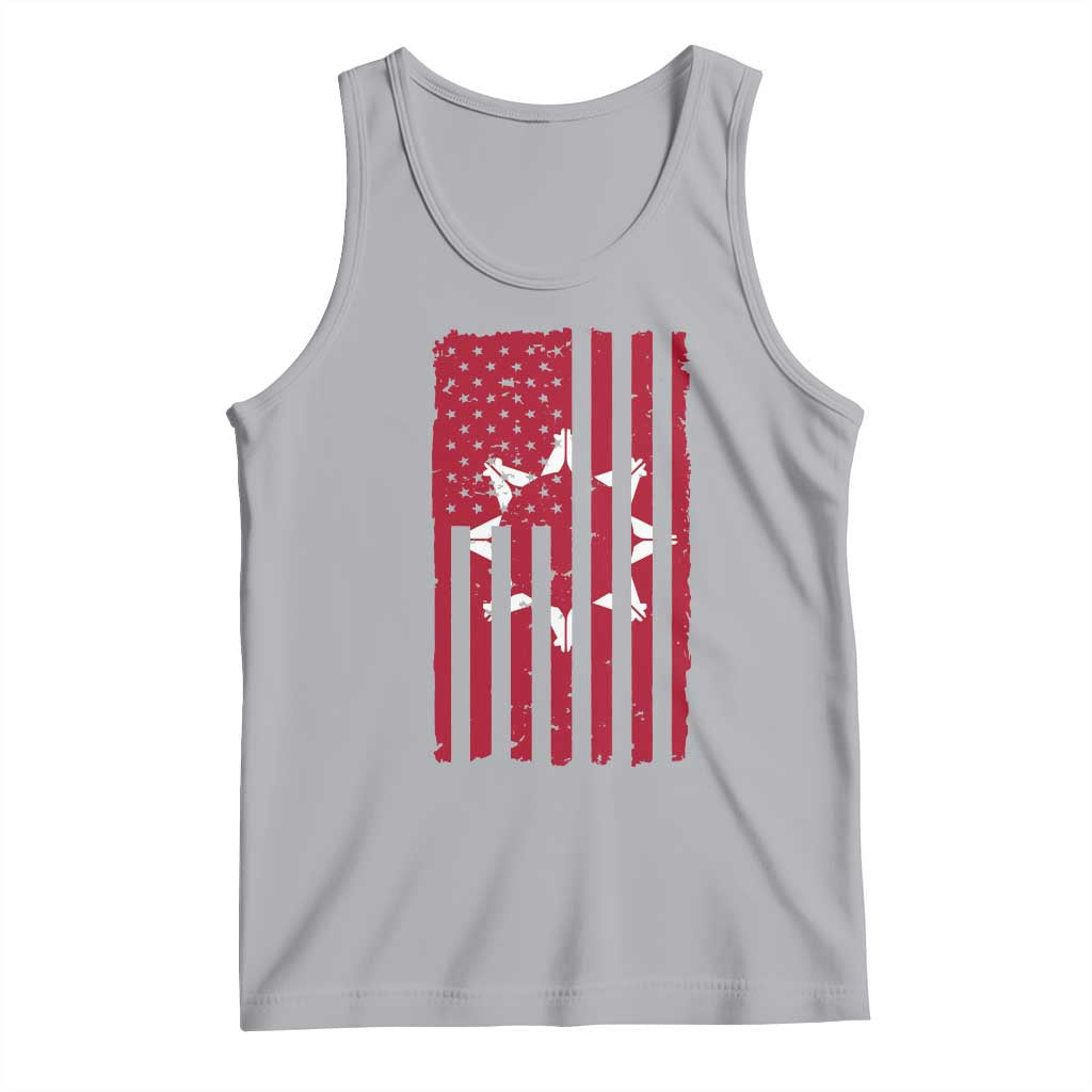 Oglala Lakota Sioux USA Flag Native American Tank Top TS11 Athletic Heather Print Your Wear