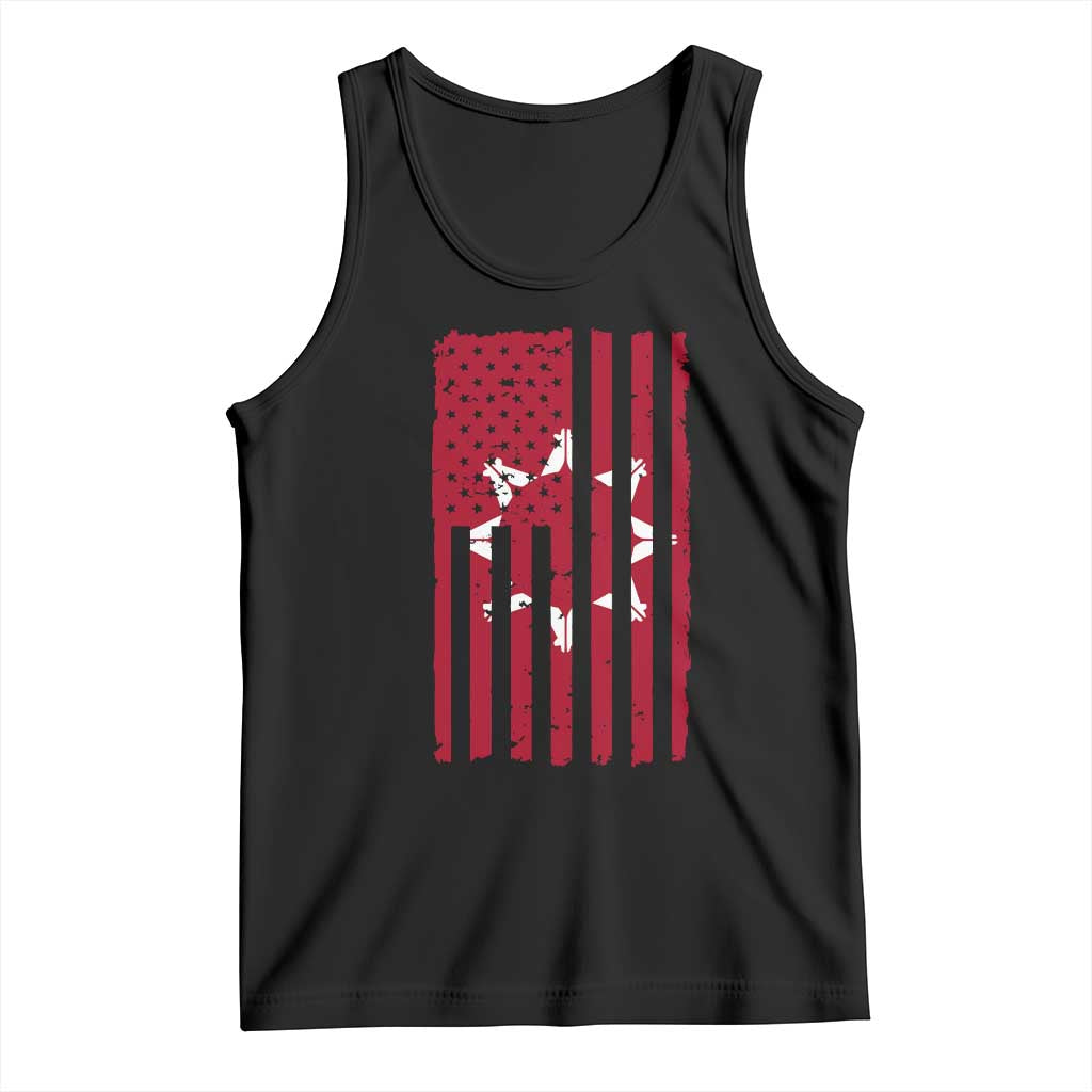 Oglala Lakota Sioux USA Flag Native American Tank Top TS11 Black Print Your Wear