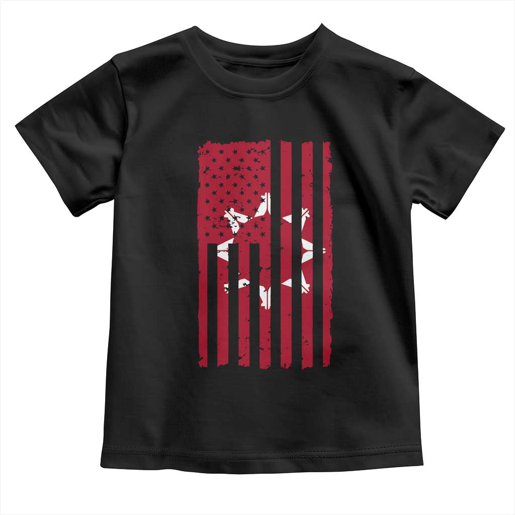 Oglala Lakota Sioux USA Flag Native American Toddler T Shirt TS11 Black Print Your Wear