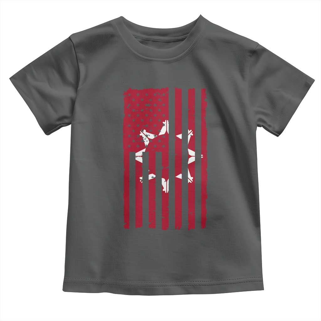 Oglala Lakota Sioux USA Flag Native American Toddler T Shirt TS11 Dark Heather Print Your Wear