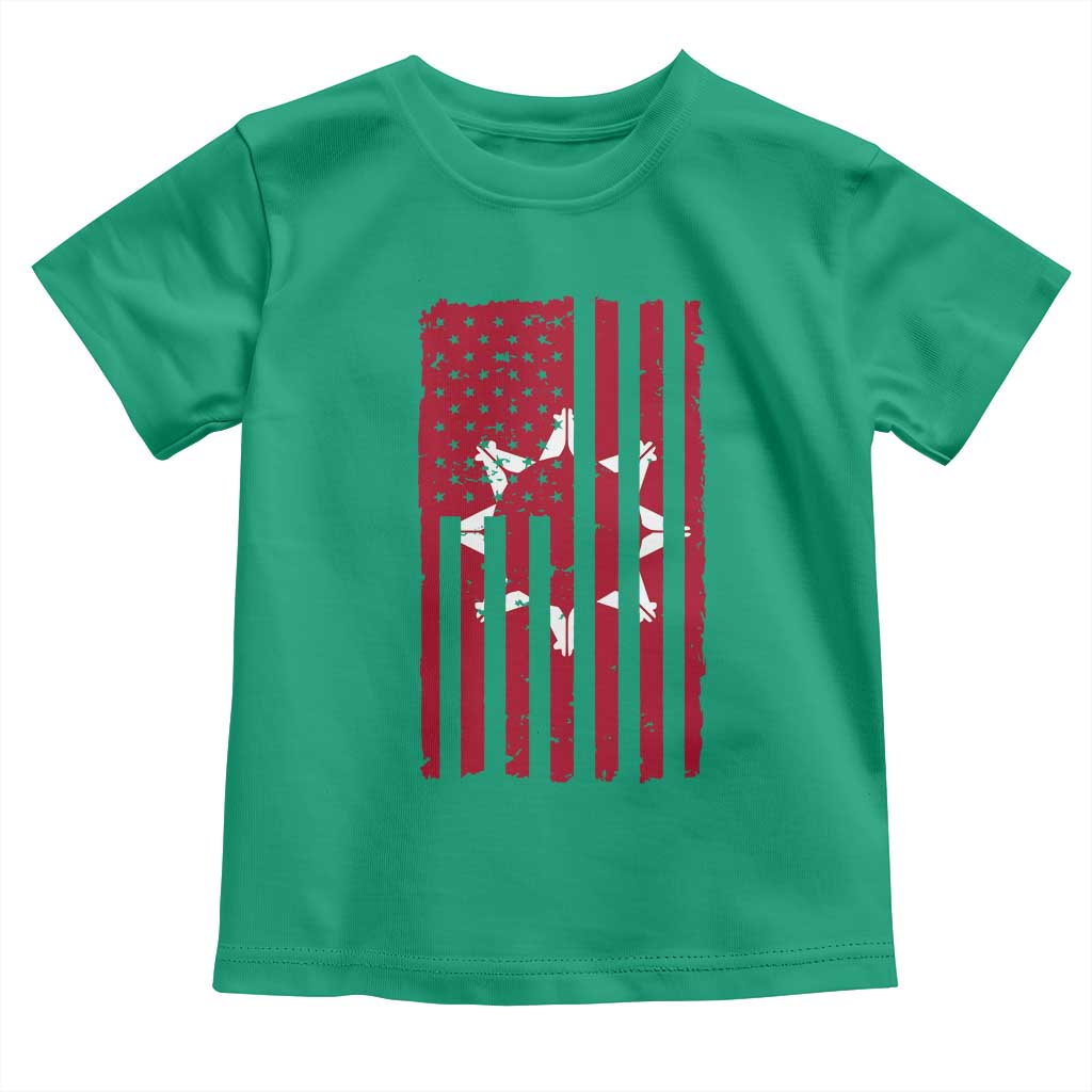 Oglala Lakota Sioux USA Flag Native American Toddler T Shirt TS11 Irish Green Print Your Wear