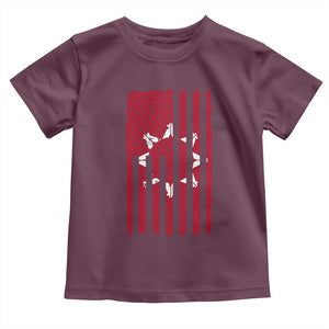 Oglala Lakota Sioux USA Flag Native American Toddler T Shirt TS11 Maroon Print Your Wear