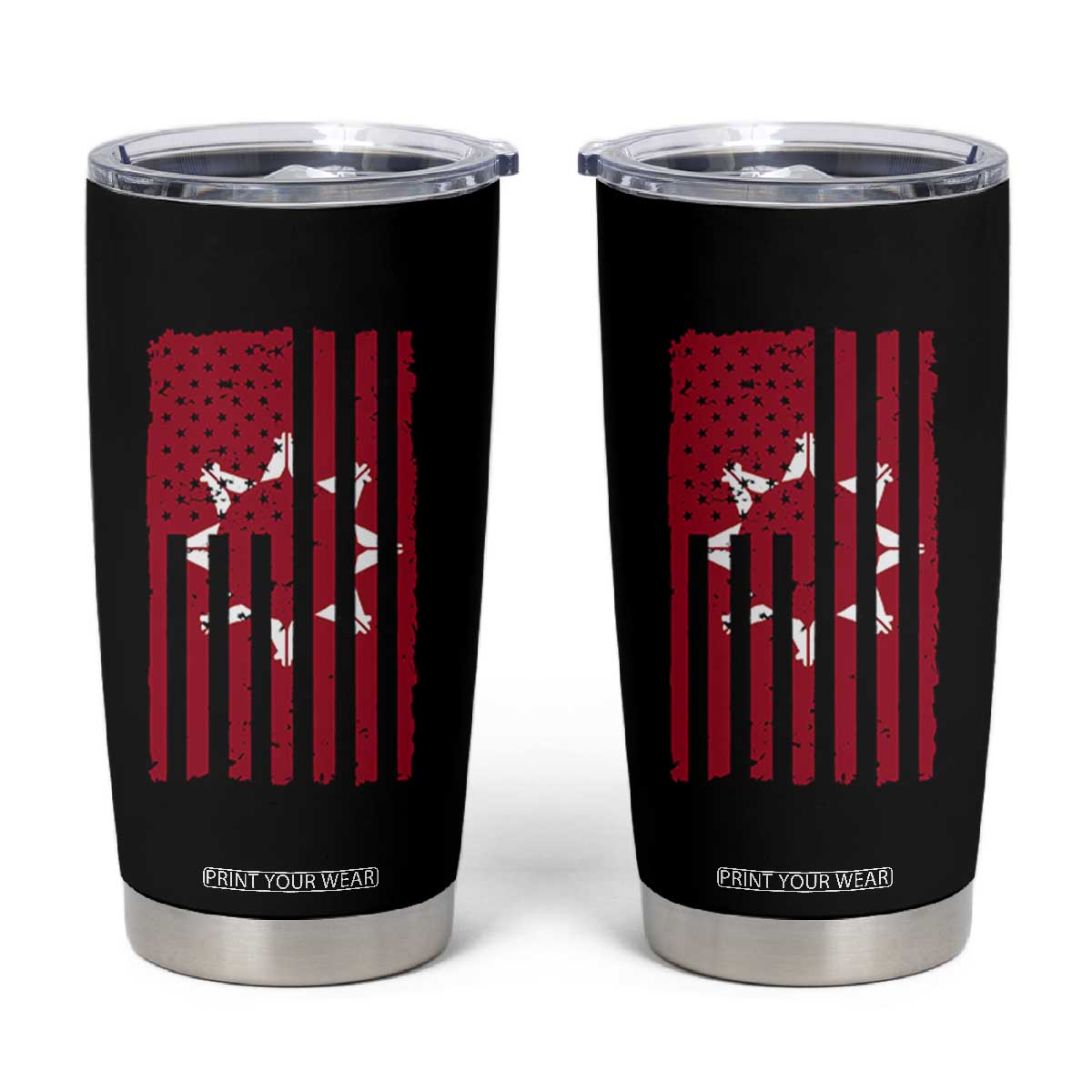 Oglala Lakota Sioux USA Flag Native American Tumbler Cup TS11 Black Print Your Wear