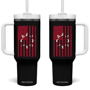Oglala Lakota Sioux USA Flag Native American Tumbler With Handle TS11 One Size: 40 oz Black Print Your Wear