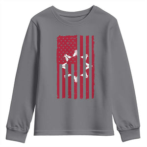Oglala Lakota Sioux USA Flag Native American Youth Sweatshirt TS11 Charcoal Print Your Wear