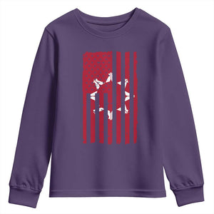 Oglala Lakota Sioux USA Flag Native American Youth Sweatshirt TS11 Purple Print Your Wear