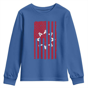 Oglala Lakota Sioux USA Flag Native American Youth Sweatshirt TS11 Royal Blue Print Your Wear