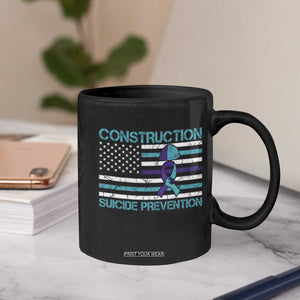 Construction Suicide Prevention Awareness Coffee Mug Mental Health American Flag TS11 Print Your Wear