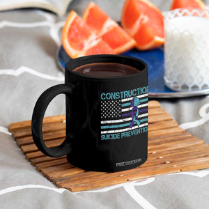Construction Suicide Prevention Awareness Coffee Mug Mental Health American Flag TS11 Print Your Wear