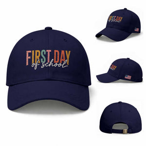 First Day of School Teacher Student Baseball Cap Funny Back to School Retro