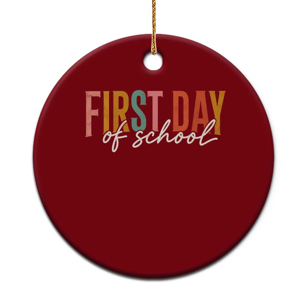First Day of School Teacher Student Ceramic Ornament Funny Back to School Retro TS11 1pc Red Print Your Wear