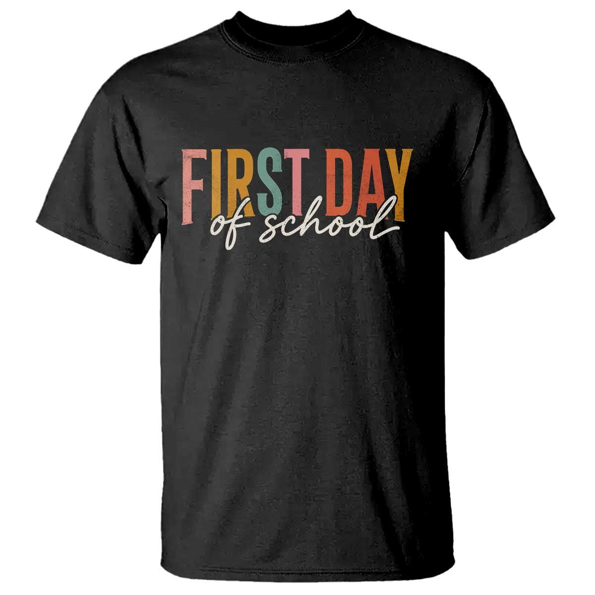 First Day of School Teacher Student T Shirt Funny Back to School Retro TS11 Black Print Your Wear