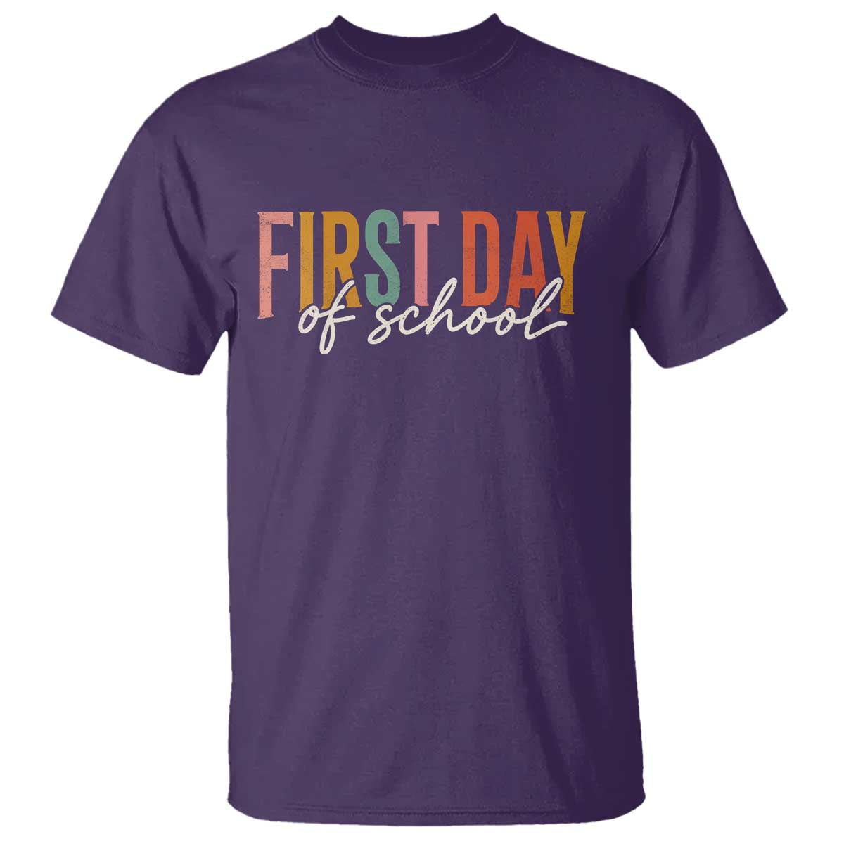 First Day of School Teacher Student T Shirt Funny Back to School Retro TS11 Purple Print Your Wear