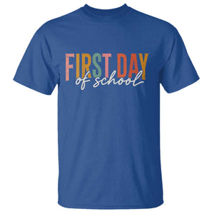 First Day of School Teacher Student T Shirt Funny Back to School Retro TS11 Royal Blue Print Your Wear