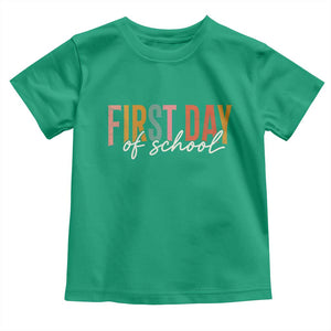 First Day of School Teacher Student Toddler T Shirt Funny Back to School Retro TS11 Irish Green Print Your Wear