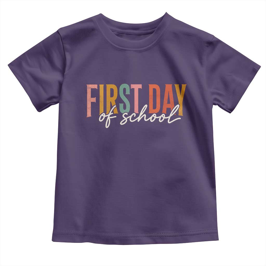 First Day of School Teacher Student Toddler T Shirt Funny Back to School Retro TS11 Purple Print Your Wear