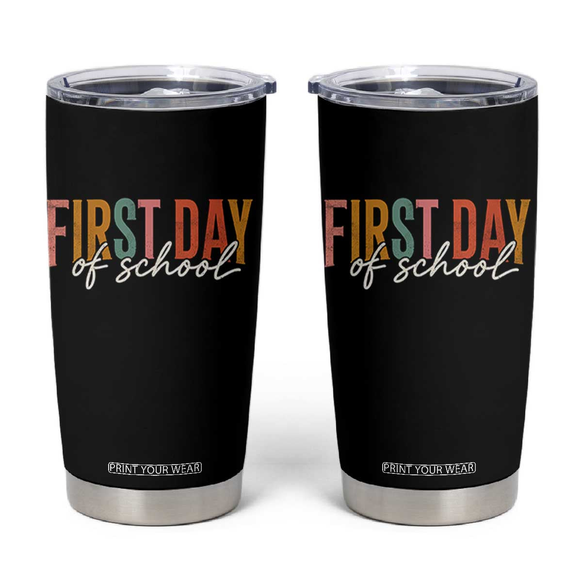 First Day of School Teacher Student Tumbler Cup Funny Back to School Retro