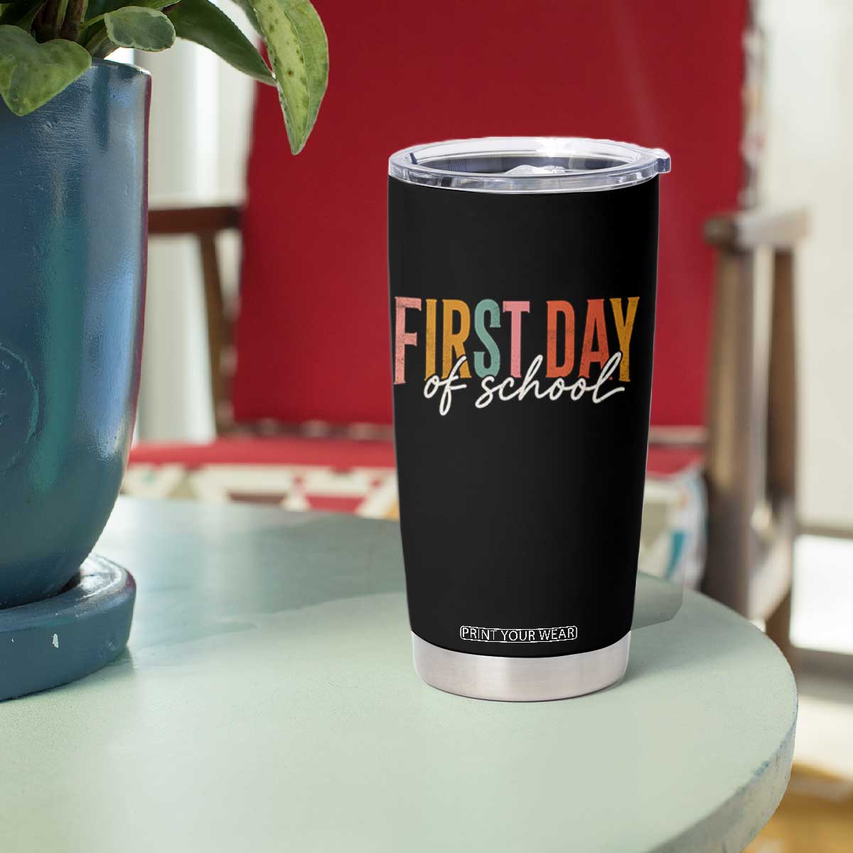 First Day of School Teacher Student Tumbler Cup Funny Back to School Retro