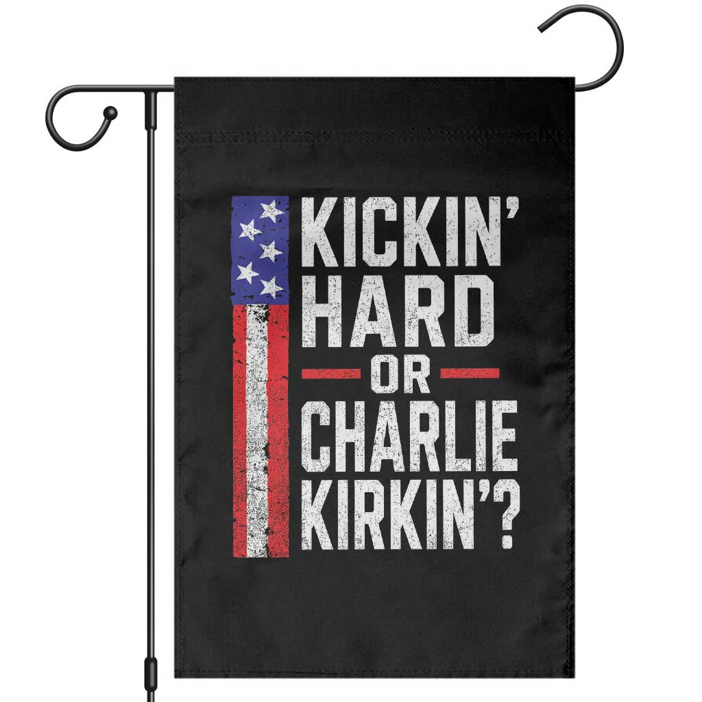 Funny Kickin Hard Or Kirkin US Political Garden Flag Vintage American Flag