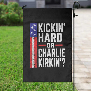 Funny Kickin Hard Or Kirkin US Political Garden Flag Vintage American Flag