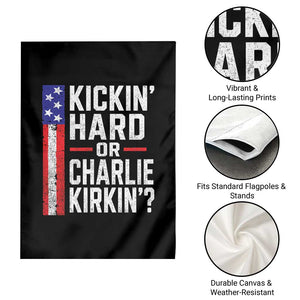 Funny Kickin Hard Or Kirkin US Political Garden Flag Vintage American Flag