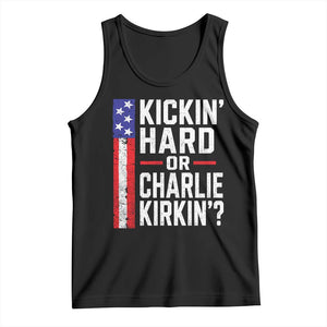 Funny Kickin Hard Or Kirkin US Political Tank Top Vintage American Flag