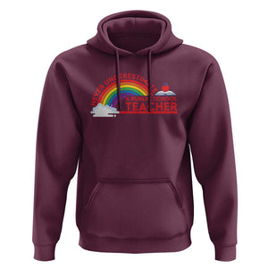 Tim Walz Hoodie Never Underestimate A Public School Teacher Rainbow Apple Book TS11 Maroon Print Your Wear