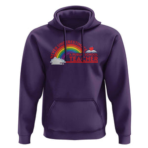 Tim Walz Hoodie Never Underestimate A Public School Teacher Rainbow Apple Book TS11 Purple Print Your Wear