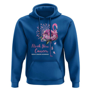 Breast Cancer Awareness Hoodie Flock you Cancer Flamingo Flower Pink Ribbon TS11 Royal Blue Print Your Wear
