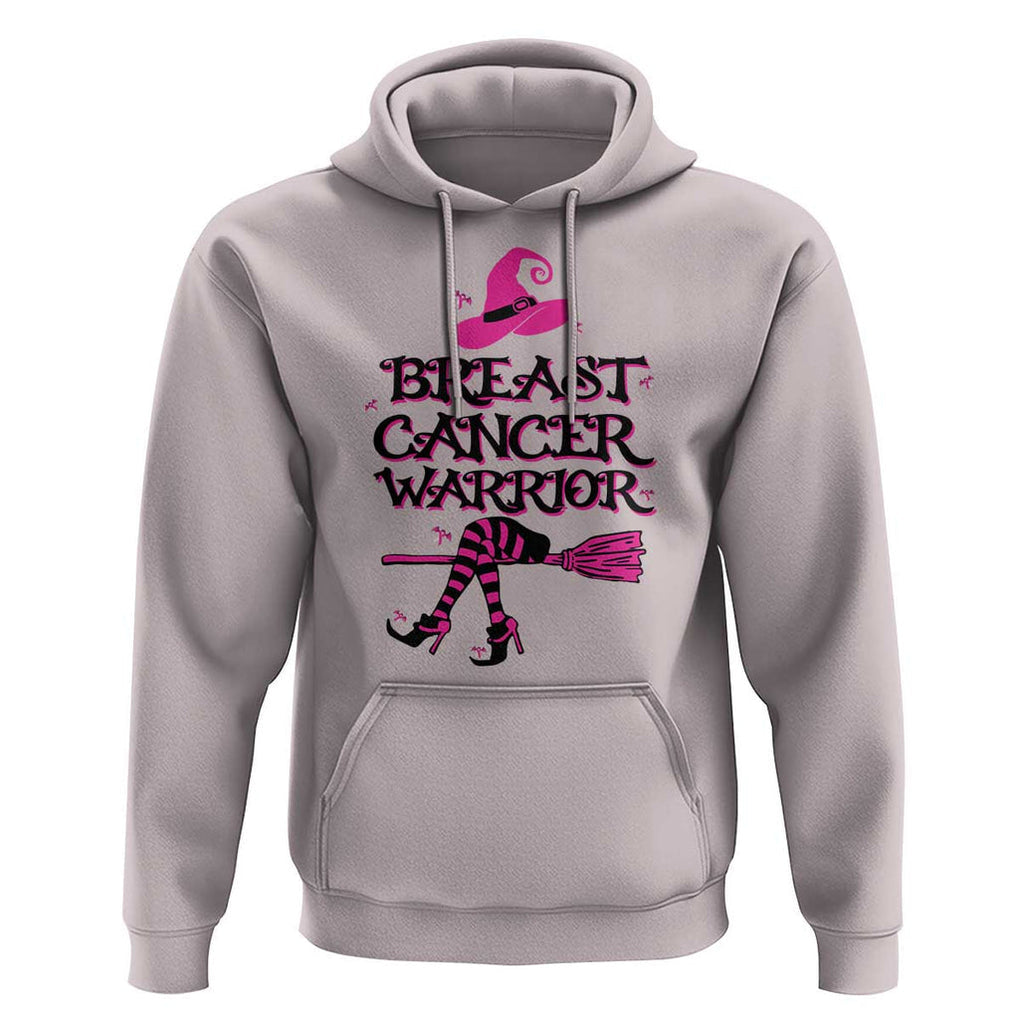 Breast Cancer Warrior Witch Hoodie Hat Shoes Broom Pink Ribbon Witchy Vibe TS11 Ice Gray Print Your Wear