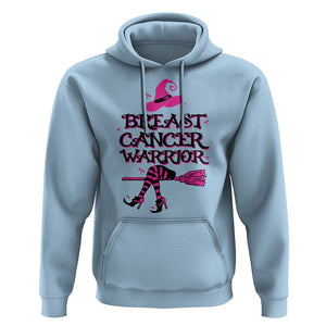 Breast Cancer Warrior Witch Hoodie Hat Shoes Broom Pink Ribbon Witchy Vibe TS11 Light Blue Print Your Wear